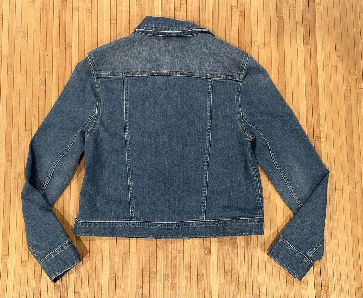 Vineyard Vines Denim Jacket Jean Trucker Stretch Women s Sz Small