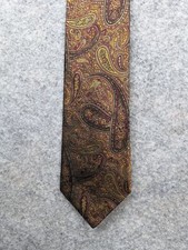 Piatelli Tie Mens Multicolor Paisley Silk Necktie 59 inch Made in USA