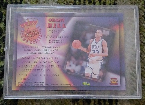 Grant Hill Duke Pacific Crown Collection Prizm Card 1994 Classic Games Inc. RC - Picture 2 of 2