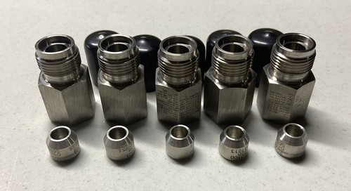 5 EA. AUTOCLAVE ENGINEERS 6MX94K8 316 STAINLESS HP MALE / FEMALE ADAPTOR - Picture 3 of 4