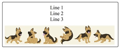 Personalized Address Labels German Shepherd Dogs (JX 712)