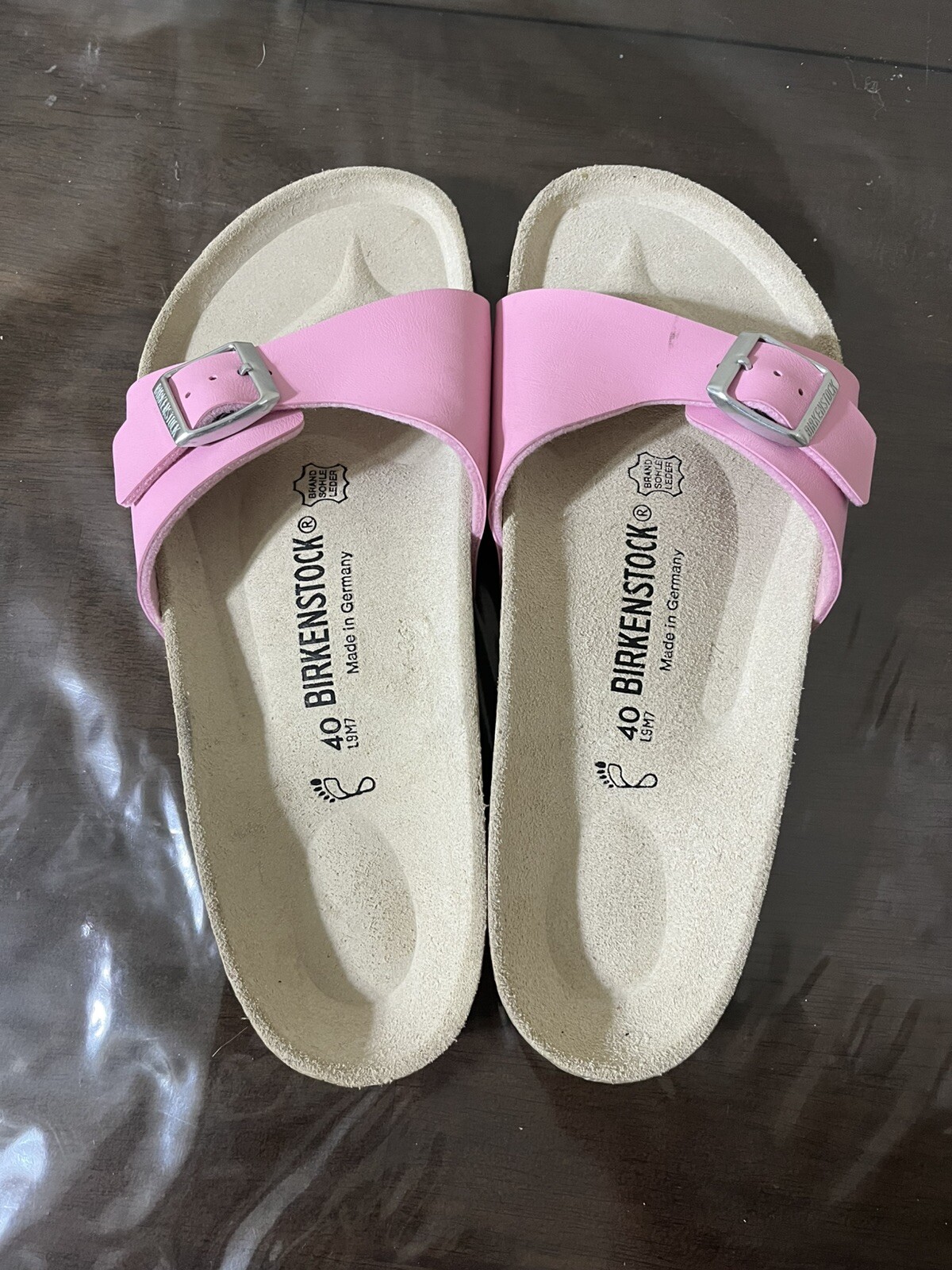 Birkenstock Madrid Women 40 Pink Sandals Slides One Strap Sz