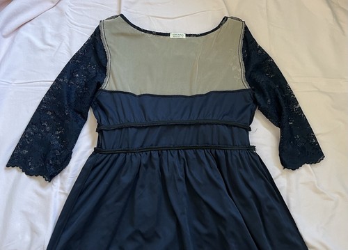 KIYONNA LUNA LACE COCKTAIL DRESS NAVY SIZE 0X MADE IN USA - Picture 19 of 24