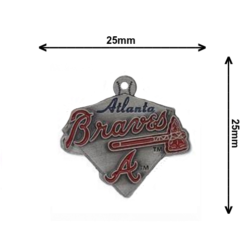 Atlanta Braves Team Diamond Logo Pendant Necklace or Earrings or Set (5