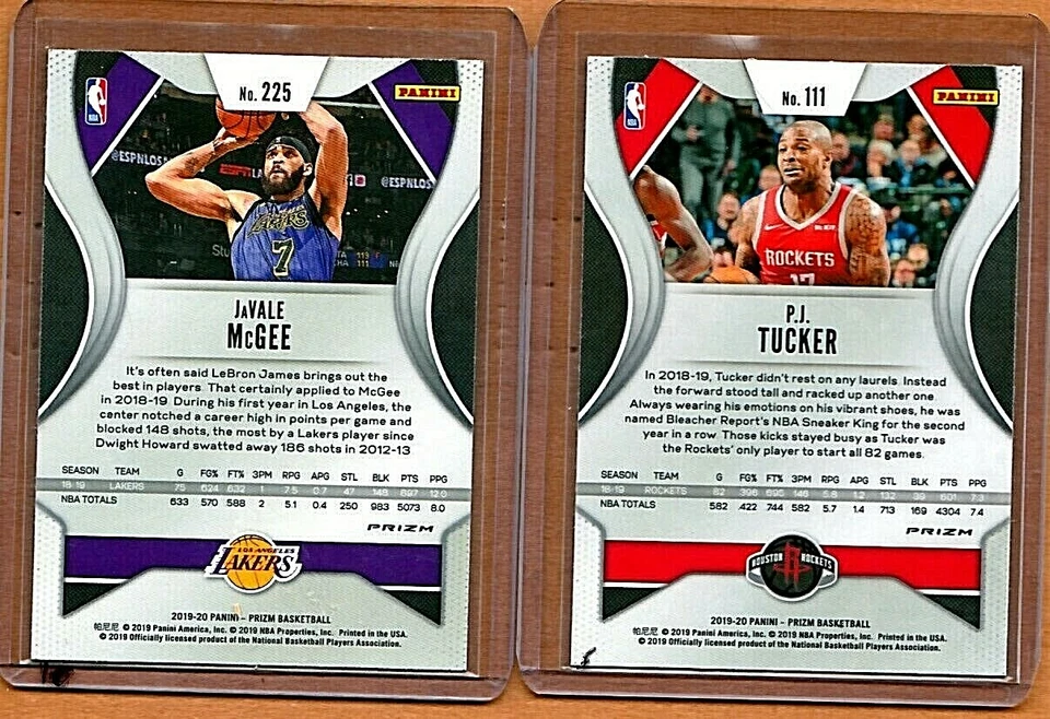 2019-20 PRIZM """GREEN"""P.J. TUCKER"""JAVALE McGEE - Изображение 2 из 3