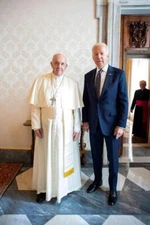 BIDEN AND POPE FRANCIS CATHOLIC GLOSSY POSTER PICTURE PHOTO PRINT BANNER 9769