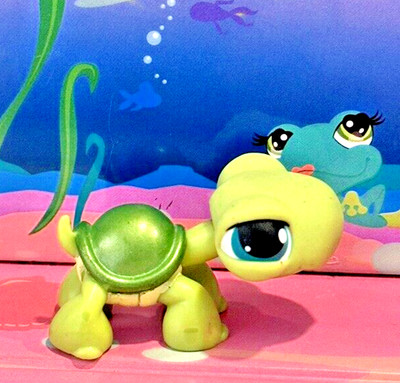 LITTLEST PET SHOP LPS AUTHENTIC METALLIC GREEN SHELL TURTLE #187 | eBay ...