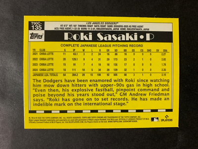 Roki Sasaki 2025 Topps Series 2 Silver Pack Mojo Refractor #T90C