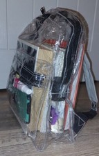 Transparent Bag Clear Girls Backpack Rucksack See Through Travel School New Kpop