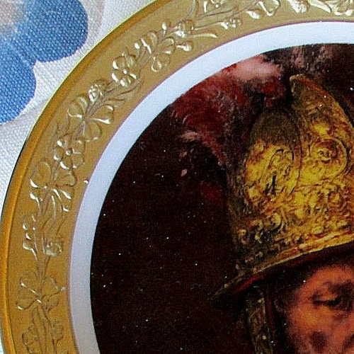 ANTIQUE GOLD PLATE SELB BAVARIA Krautheim GERMANY 1900-1949 Rembrandt Portrait - Picture 6 of 6