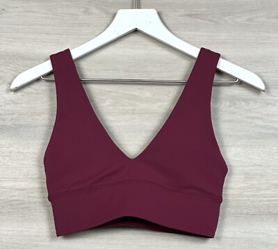 Lululemon Align V Neck Bra Light Support Size 6 A/B Deep Luxe DELX 28141