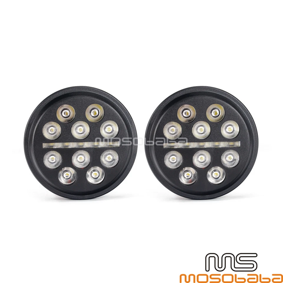 Luz antiniebla LED de 4,5" para Harley Dyna Sportster Softail Touring Forty Eight Foto 3 de 4