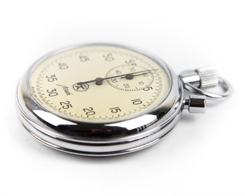 Reloj cronómetro mecánico AGAT soviético vintage cronógrafo antiguo URSS - Imagen 3 de 6