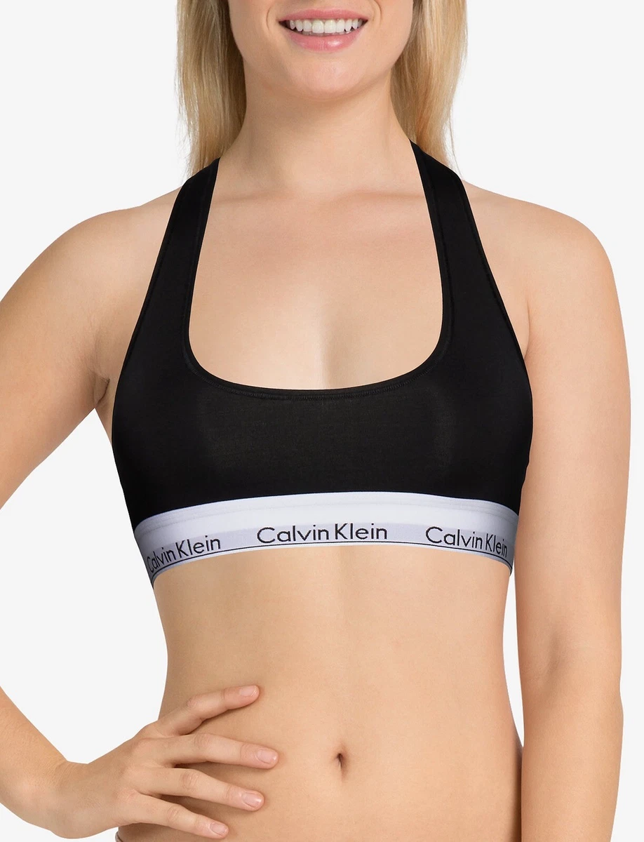 Calvin Klein Women's Racerback Bra Modern Cotton Bra In Black