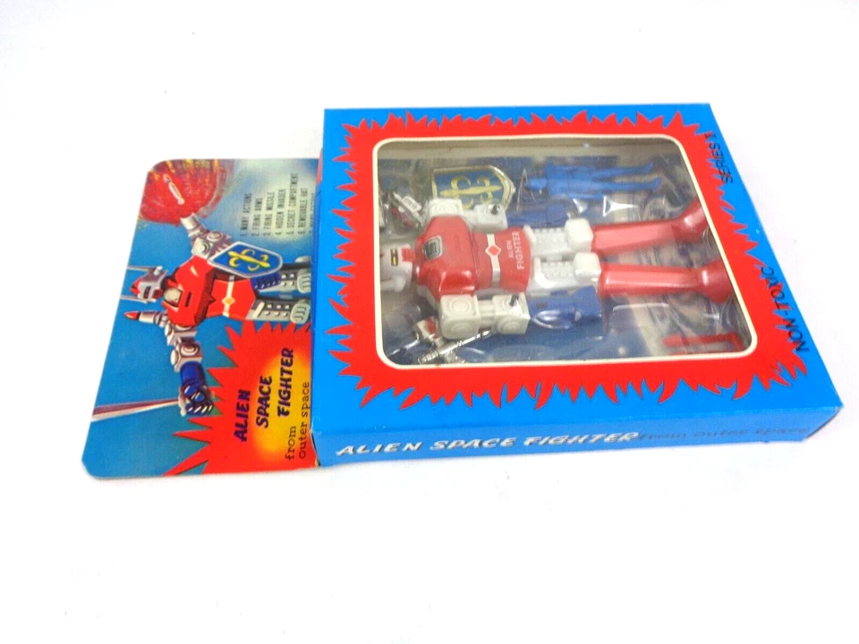 Vintage Alien Space Fighter Robot Action Figure 1980s Gordion KO Very Rare - Image 3 of 4