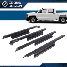 Fit For 14-18 Silverado 1500 4x Crew Cab Trail Armor Rocker Panel Protect Cover