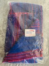 NEW-BRITISH AIRWAYS-SALTILLO STRIPED BLANKET-62?x48?-BA-AVIATION-747-AIRCRAFT