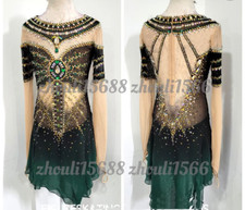 New ice figure skating dress Baton rotating dress custom size