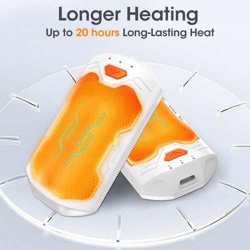 Rechargeable Hand Warmers 2 Pack 20Hrs Long Heating Time Pocket Size Great Gift - Picture 20 of 28
