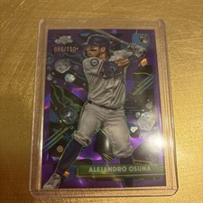 ALEJANDRO OSUNA 2025 TOPPS CHROME COSMIC ROOKIE PURPLE NEBULA RC 086/150 Q4641