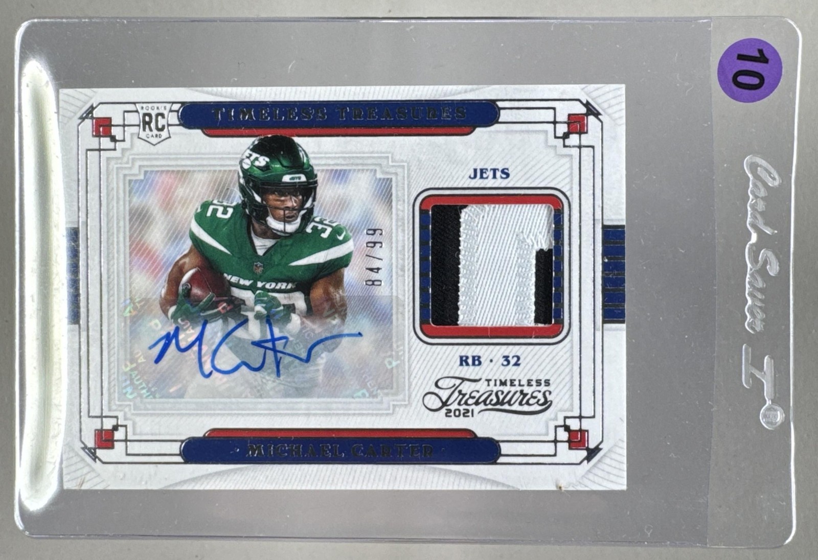 Michael Carter Panini Chronicles Timeless Treasures Jerseys #TTMCA Autograph Patch