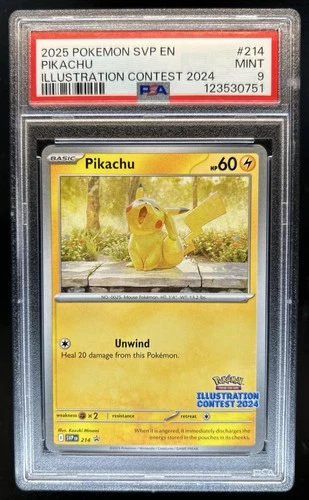 2025 Pokemon SV Black Star Promos - SVP EN Pikachu #214 PSA 9