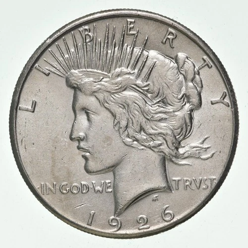 (1) AU 1926 (P) Peace Silver Dollar 90% - Almost Unc -Dripping with Luster *0635