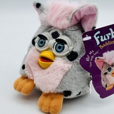 Furby Buddies More Light Plush Gray Pink Tiger Electronics VTG 1999 NWT