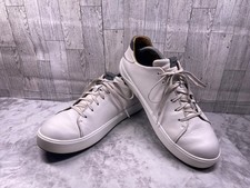 OluKai WAI'ALAE Golf Shoes Men 12M White Leather Step On Spikeless Walking