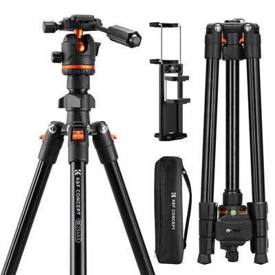K&F CONCEPT 182cm Aluminium-Reisestativ Kamerastativ Handy Video Stativ 8kg Load