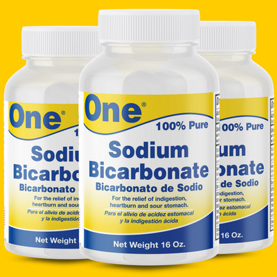 Arymar Pure Sodium Bicarbonate Powder 1 Lb (Pack of 3) - Natural Baking Soda