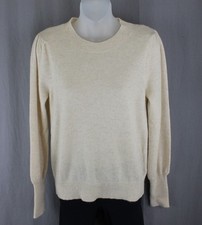 Veronica Beard Women's Beige 100 Cashmere Long Sleeve Pullover Sweater Small