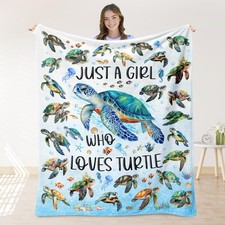 Turtles Blanket 50x60 Inch Gift For Women Girls Turtle Lovers Couch Throw