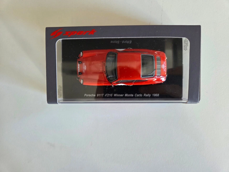 Spark 1/43 Porsche 911T Elford/Stone - Winner Rally Montecarlo 1968 - S4021 - Immagine 4 di 4