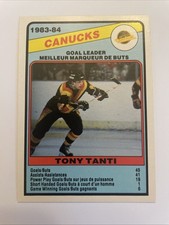 1984-85 OPC #369 Canucks Goal Leader * Tony Tanti
