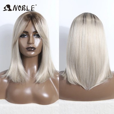 Noble Bob-Perücke synthetisch gerade mit Pony hitzebeständig 6 Farben Cosplay