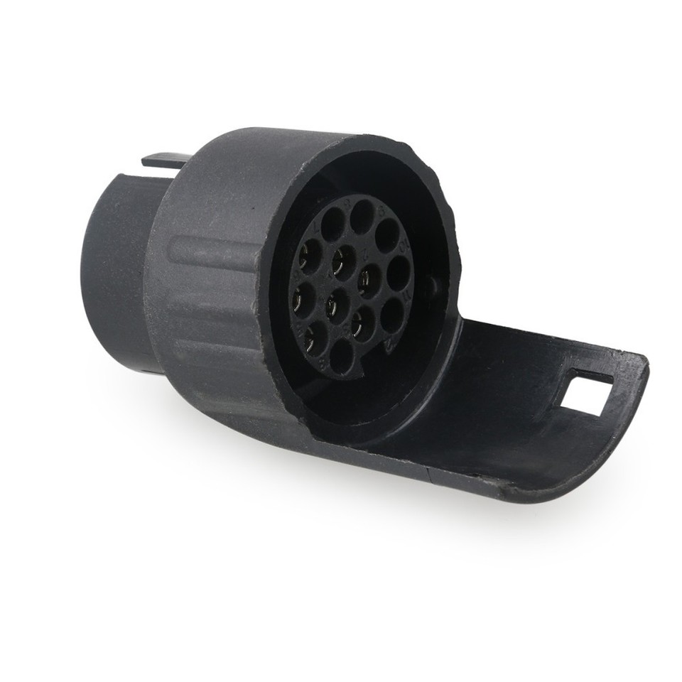 Truck Trailer Adapter 7 to 13 Pin Connector Durable Black Reusable ...