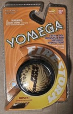 NEW, 1999 FACTORY SEALED YOMEGA GOLD FIRESTORM BANDAI YO-YO W/TRICK BOOK