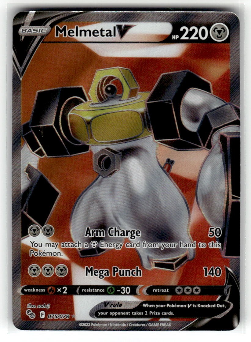 Melmetal V (Full Art) Pokemon GO Holo Ultra Rare 075/078 NM