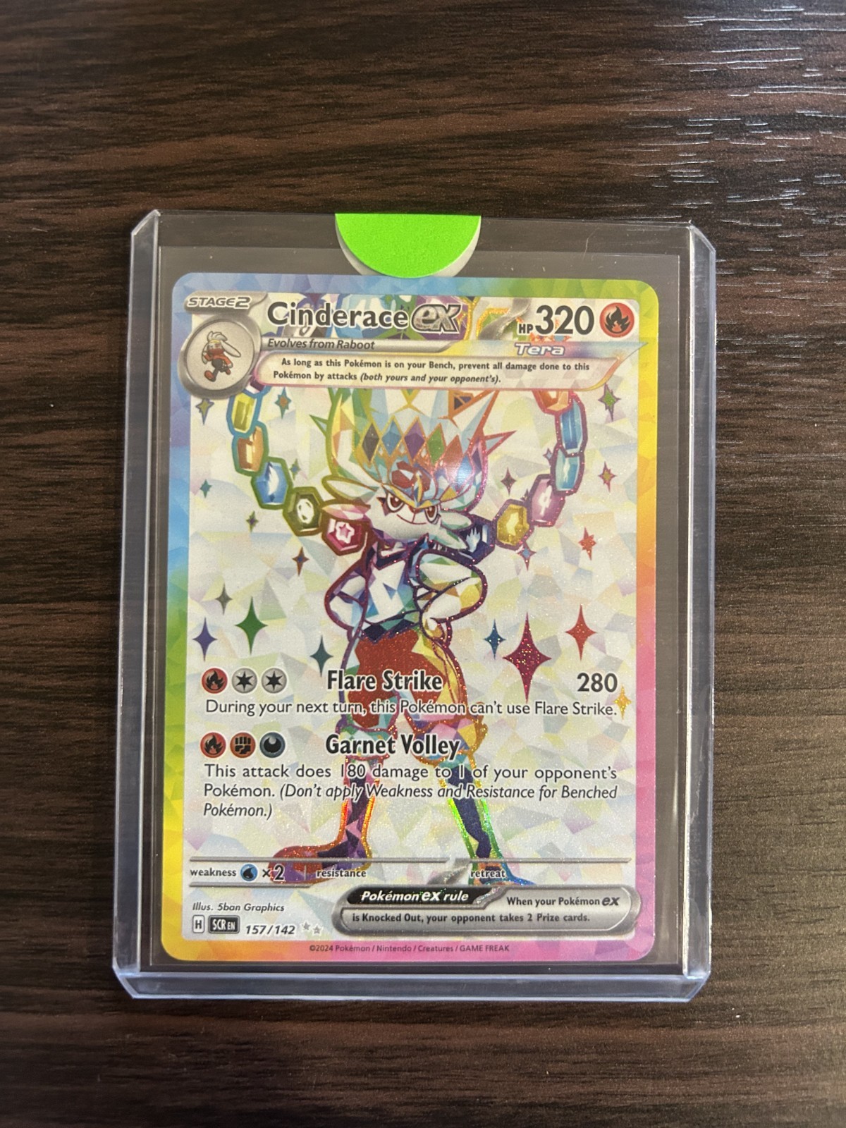 Pokemon TCG SV07: Stellar Crown Cinderace ex #157/142 Ultra Rare