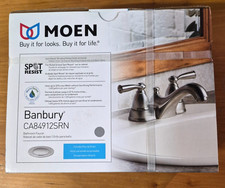 Moen Inc CA84912SRN Banbury Two Handle Lavatory Faucet Nickel BRAND NEW