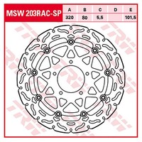 TRW Bremsscheibe 5,5 Mm Ohne (FüR: MV Agusta Brutale 800 RR ABS 15-19 Vorne )
