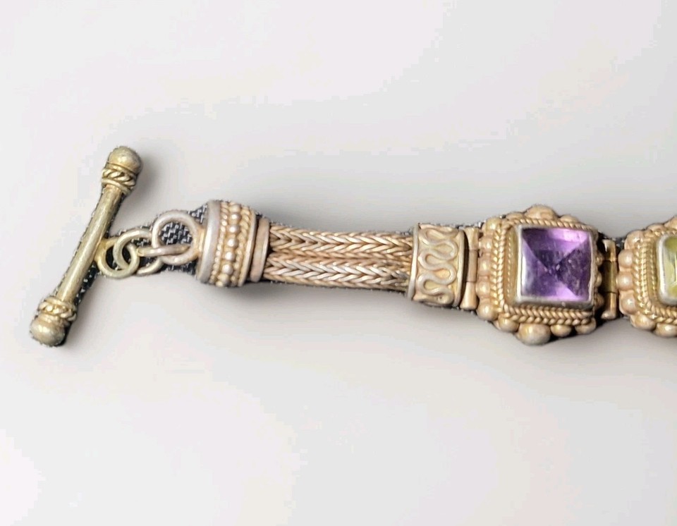 Bracelet Manchette Vintage En Argent 925 - Dimensions 60mm X 24mm (ouverture) X 37mm (longueur), Occasion, Indonésie