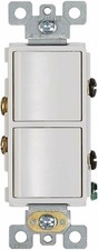 Broan-NuTone P2RW Two-Rocker Wall Control Switch for Bathroom Exhaust Fan,...