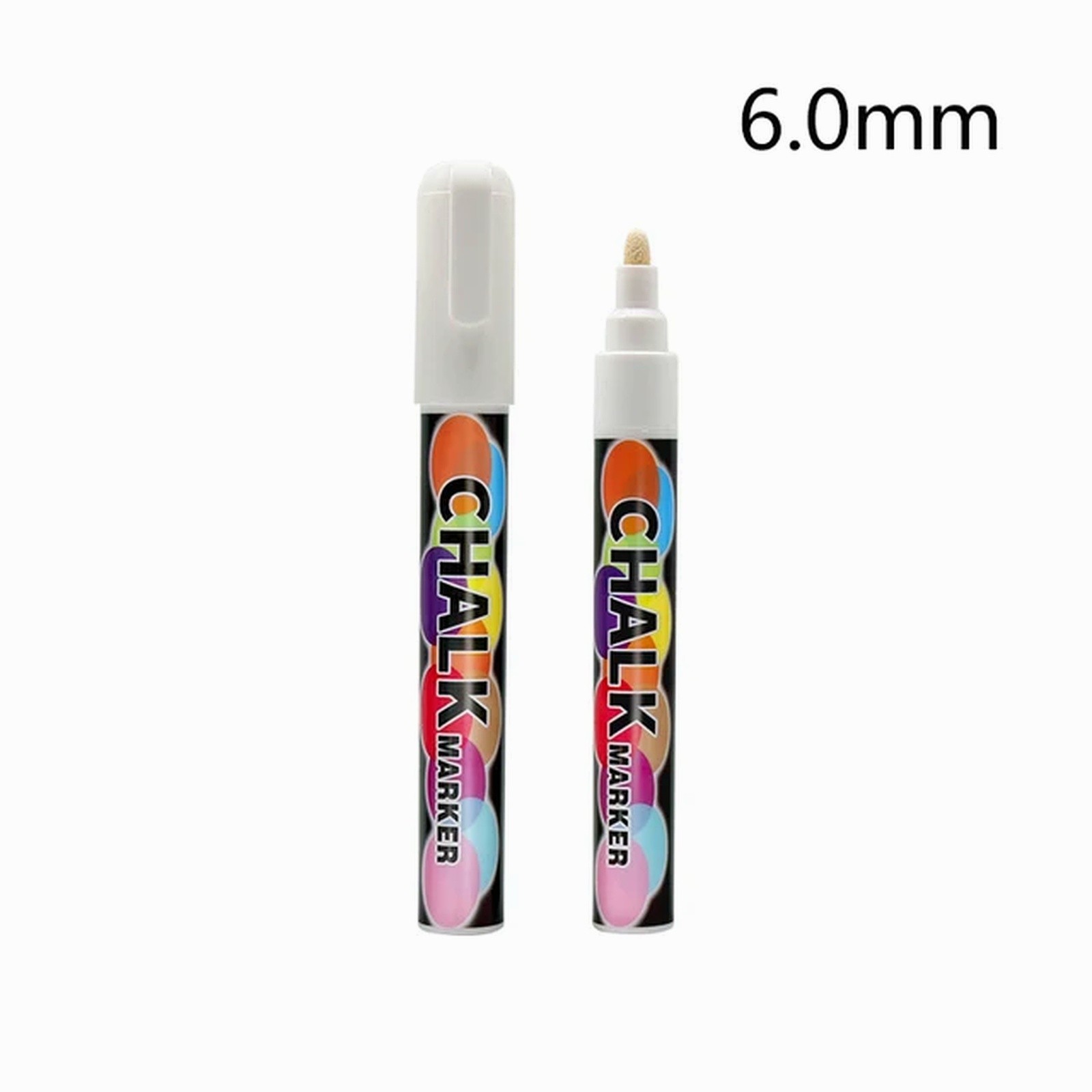 Erasable White Liquid Chalk Marker Pen for LED Board 1 3 6 10 0.59 in