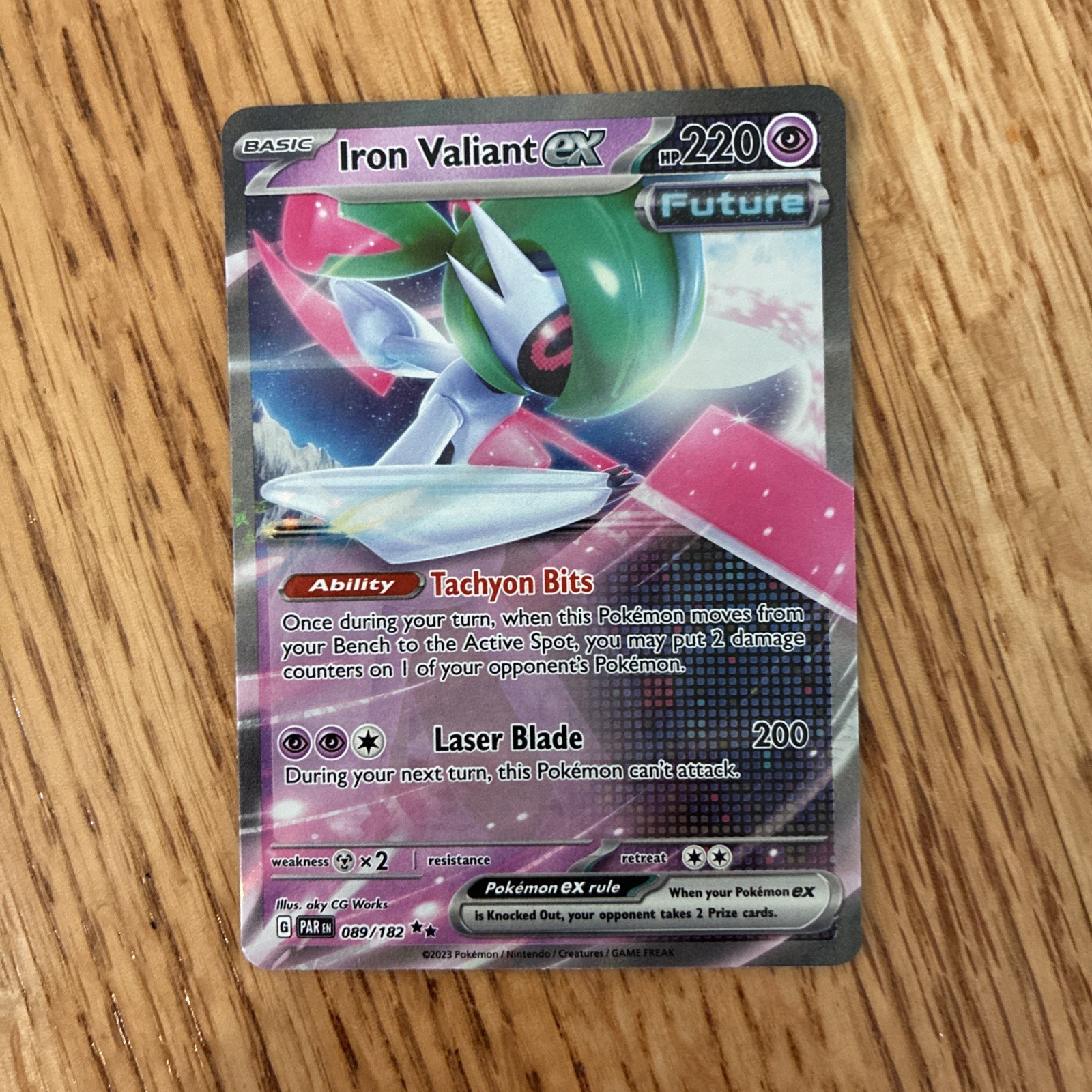 Iron Valiant ex 89/182 Paradox Rift Double Rare NM