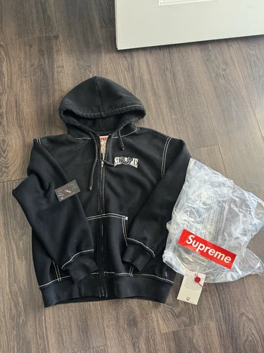 Large Sweat à capuche zippé Supreme X True Religion strass (FW22)
