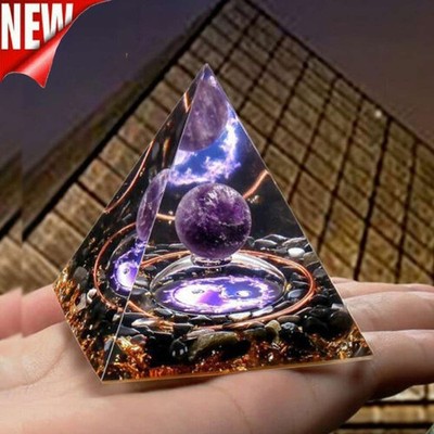 Orgonite Pyramid obsidian Sphere Chakra Energy quartz crystal healing NEW