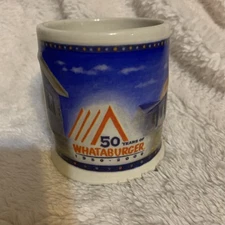 Whataburger Coffee Mug 1950-2000 50th Anniversary Cup “50 Years Of Whataburger”