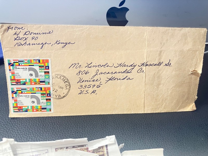 Kenya, Uganda and Tanzania 1972 cover from Kakamega, Kenya
